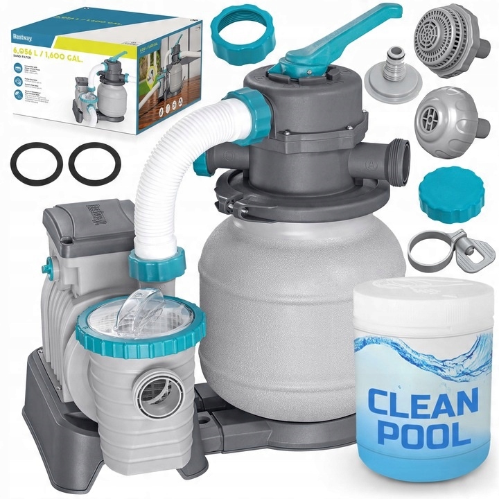 Bestway Piesková pumpa 6056 l/h multifunkčné tablety 58497