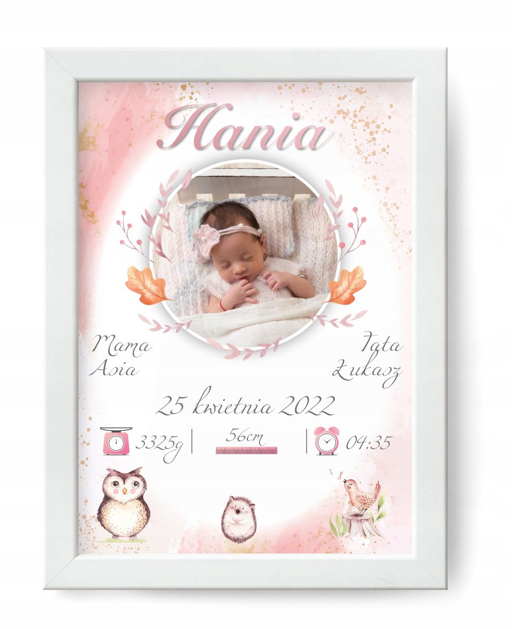 METRYCZKA 21x30 cm A4 W RAMCE