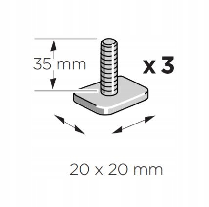 Thule T-track Adapter 889-2 T 20x20 FreeRide 532 Producent Thule