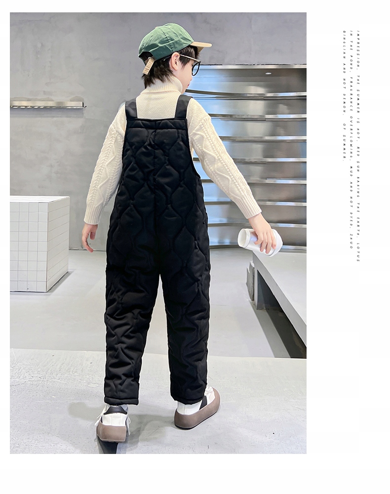 SPODNIE NARCIARSKIE DZIECIĘCE GRUBE OCIEPLANE Z SZELKAMI ZIMOWE SPORTOWE Materiał dominujący poliester