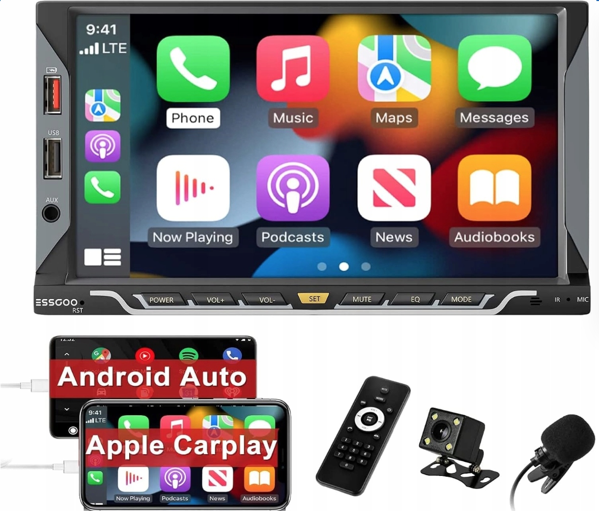 Radio Samochodowe Android 13 7" Bt|wifi|android Auto Gps Kamera 2-DIN MP5