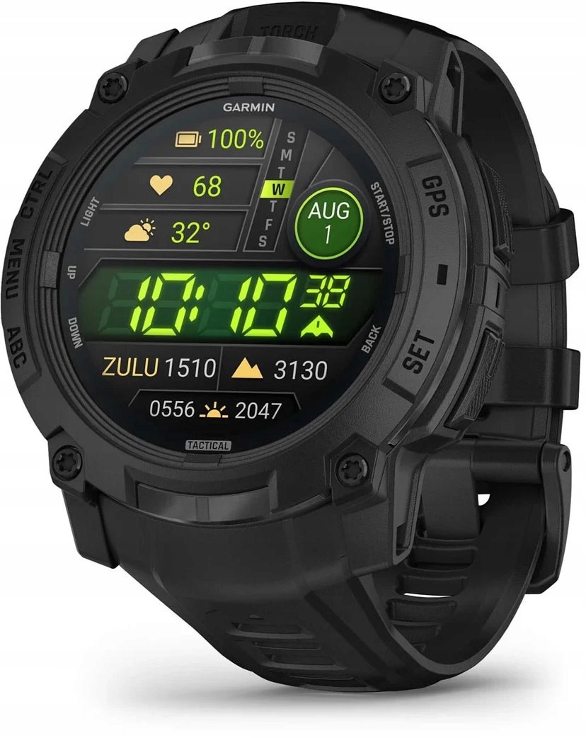 Zegarek sportowy Garmin Instinct 3 Amoled Tactical Edition 50mm Czarny