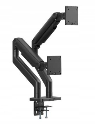 Digitus držák pro dva monitory, 2x 45", 2x 20 kg mechanická pružina, Vesa: