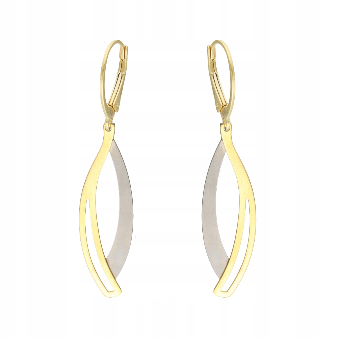 Náušnice slzy titan stříbro pozlacené