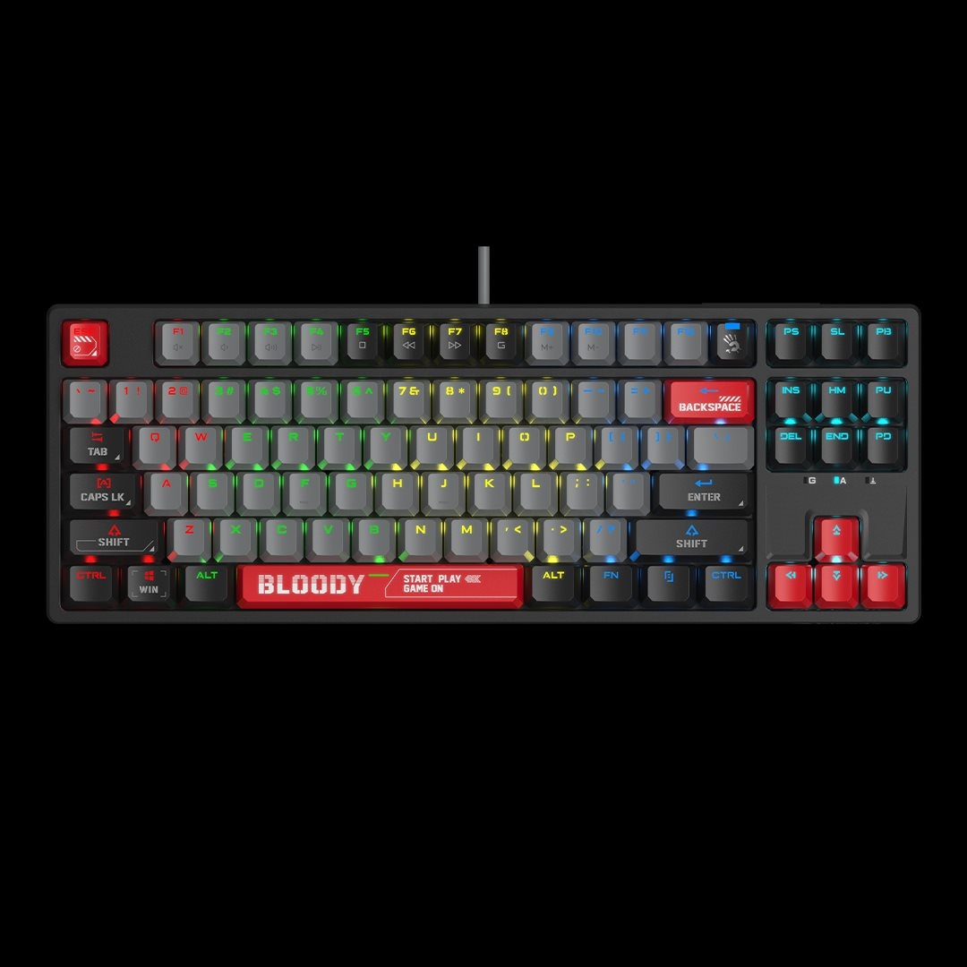 A4tech Bloody Klávesnice S87, herní klávesnice, mechanická, drátová, …