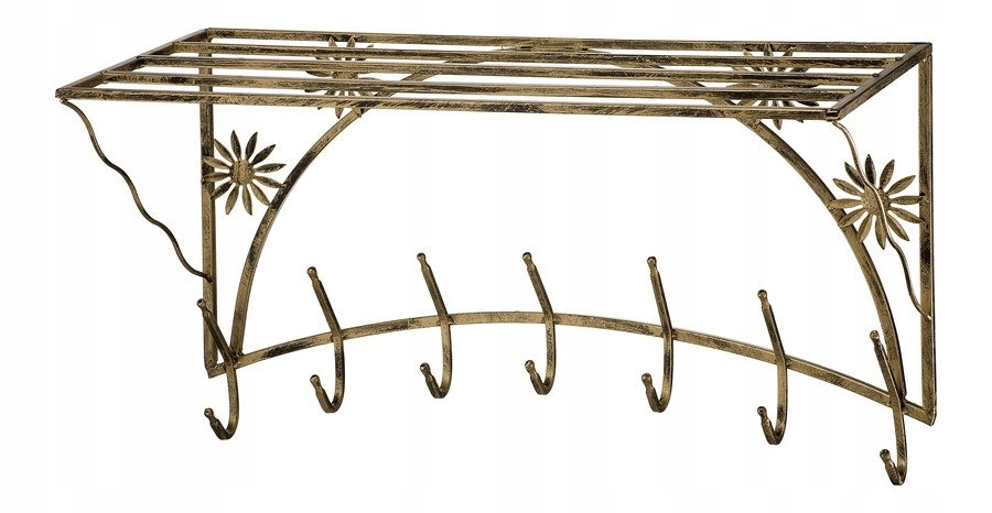 Wieszak ścienny RUMIANEK - Hak Srebrny 70cm METAL