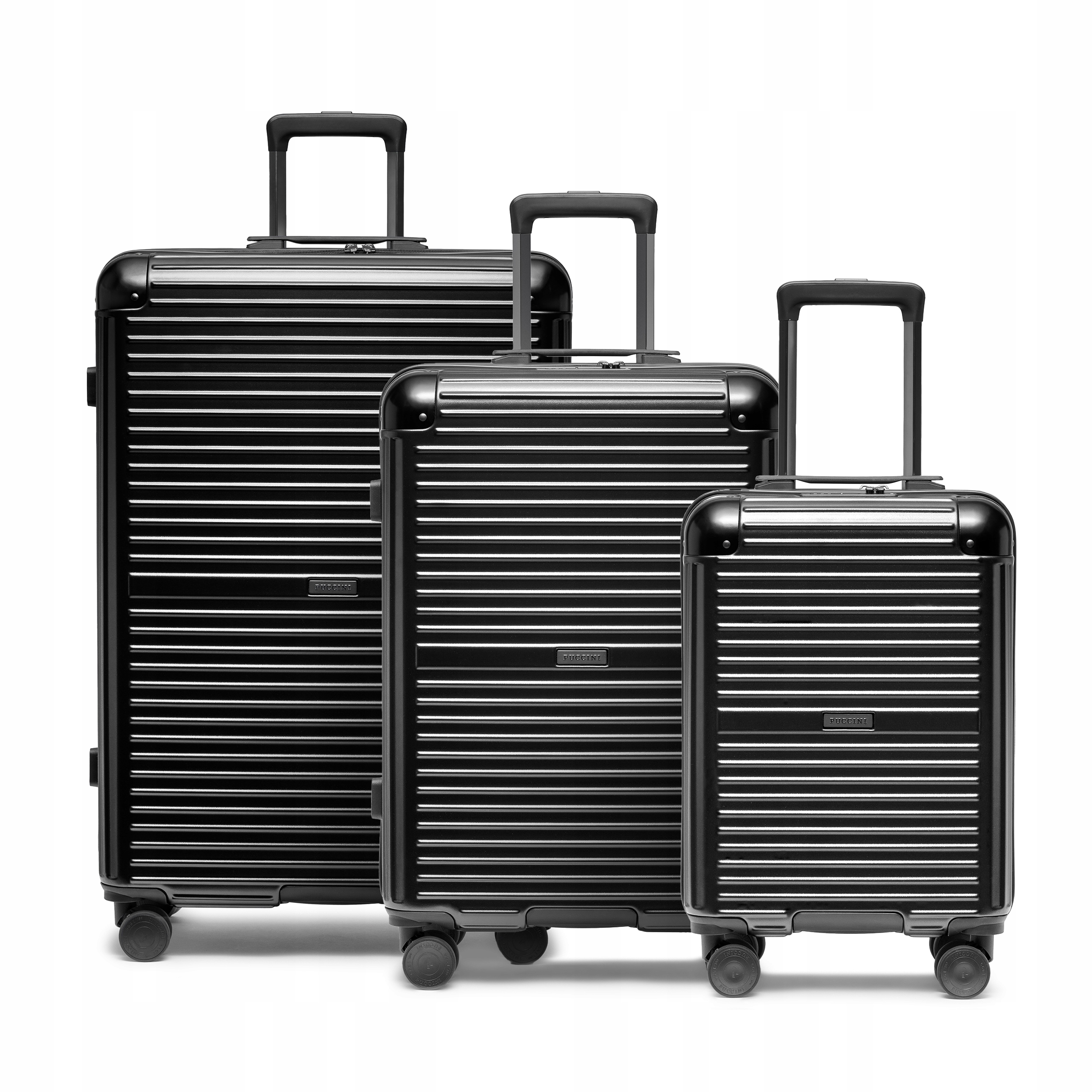 Puccini Sada cestovních kufrů Polykarbonát Pc Komplet Tvrdý 3v1 PC034-1