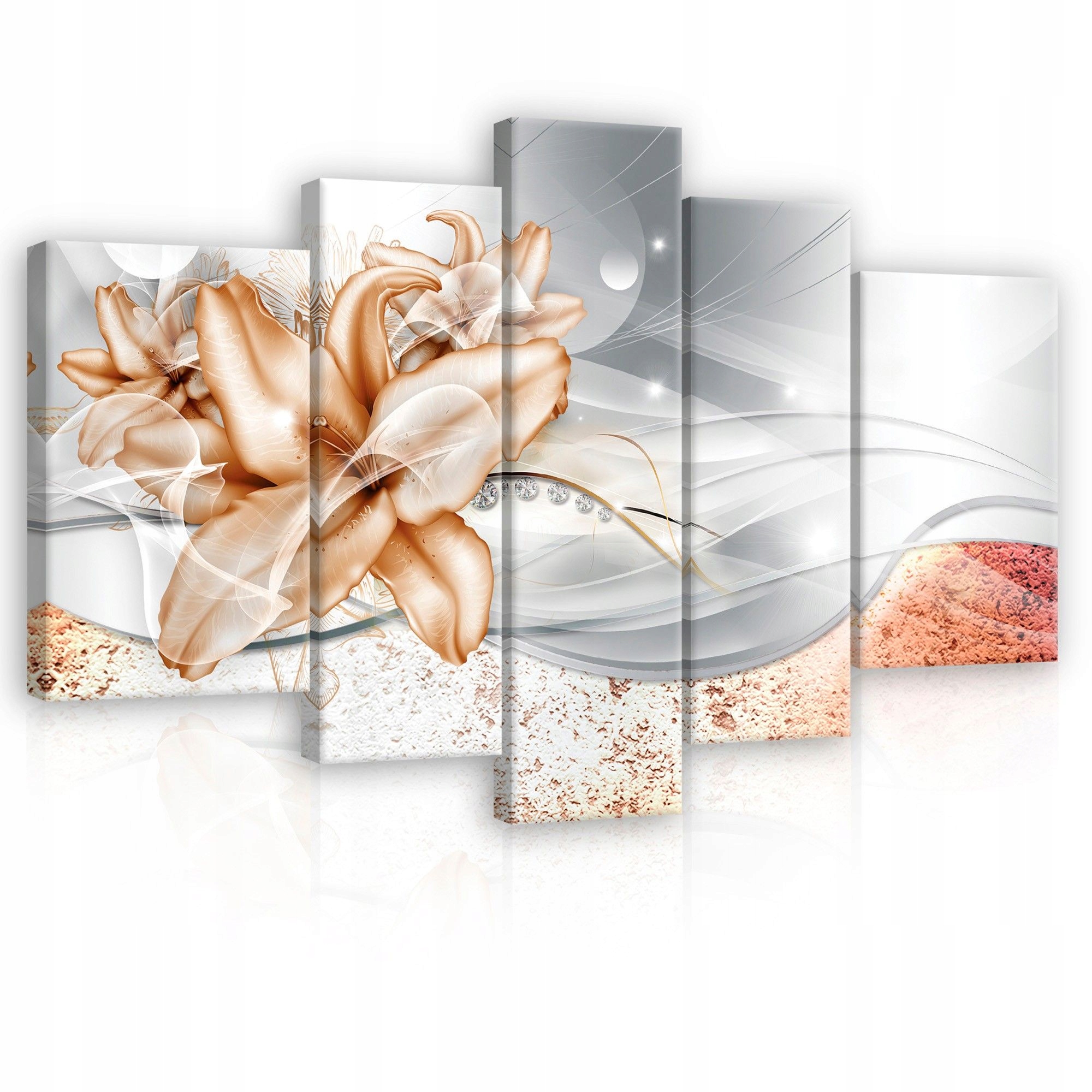 Obraz 170x100 Elegancia jemnosť kvety ľalie abstrakcia moderný