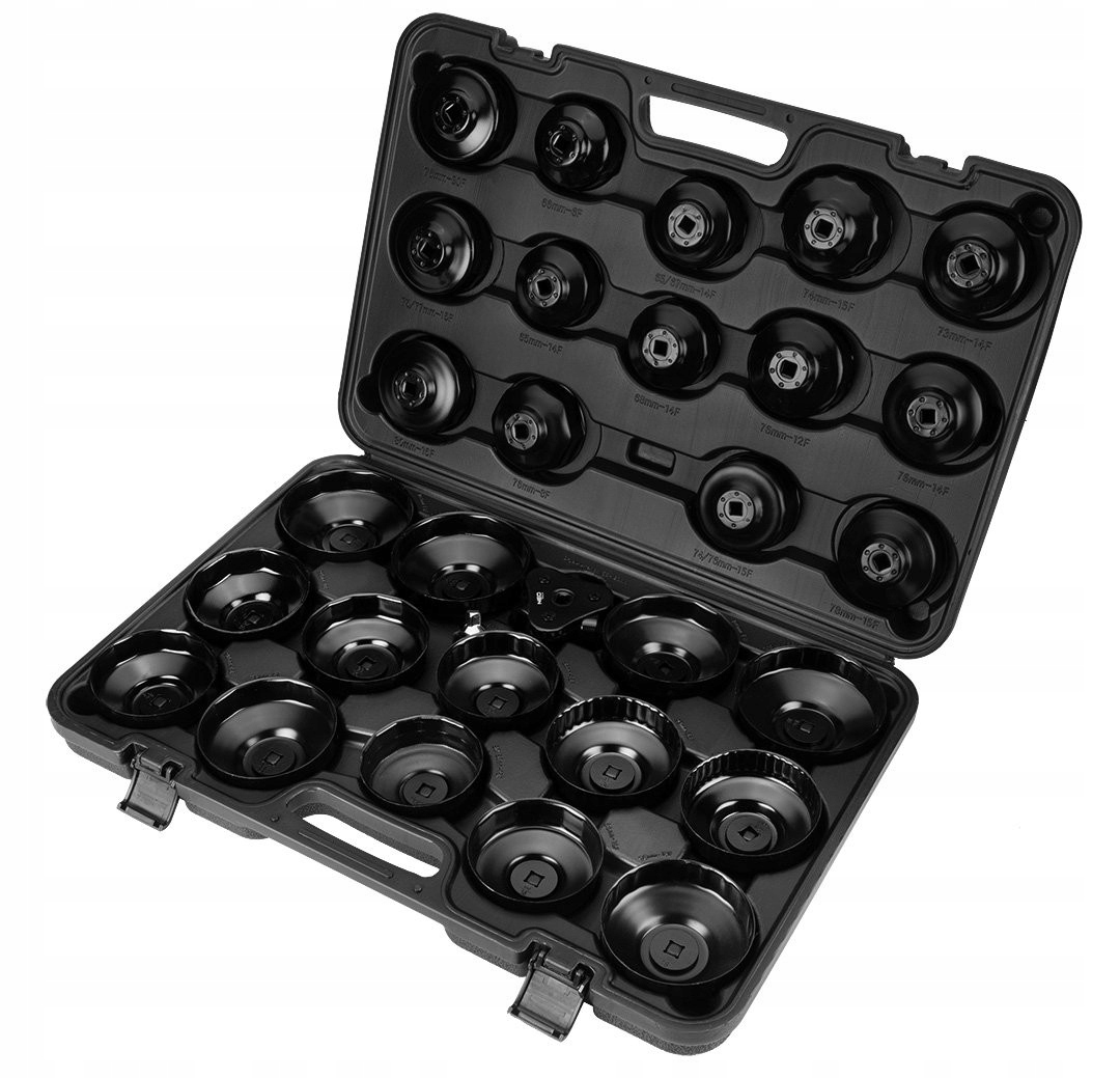 Sada nástrčných kľúčov 30ks pre Olejové Filtre 66-108 mm, pevné, silné Neo