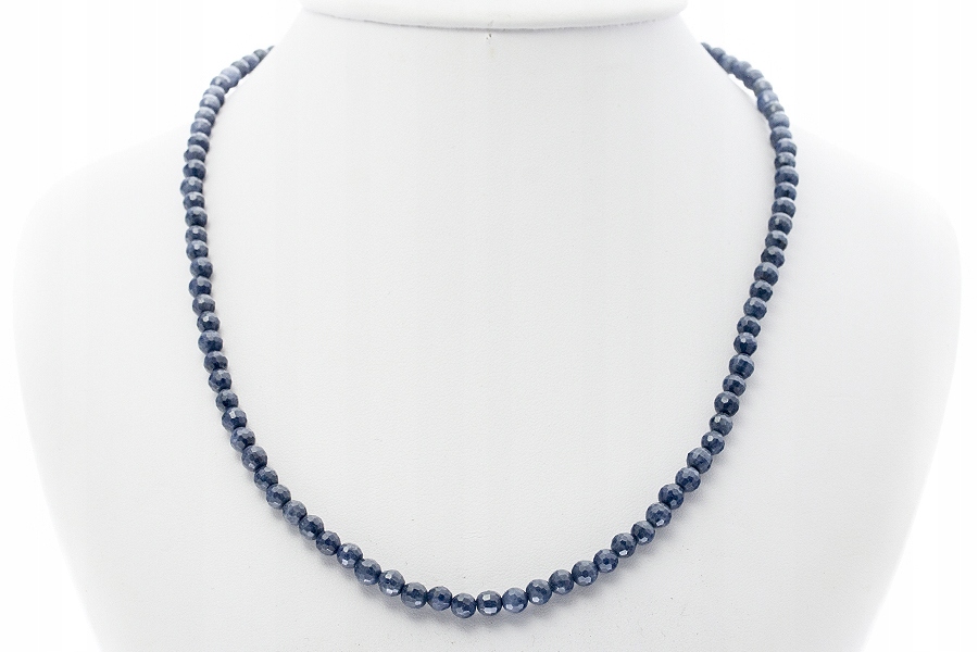 Náhrdelník Safír fazetovaný Stříbro (GNK4)