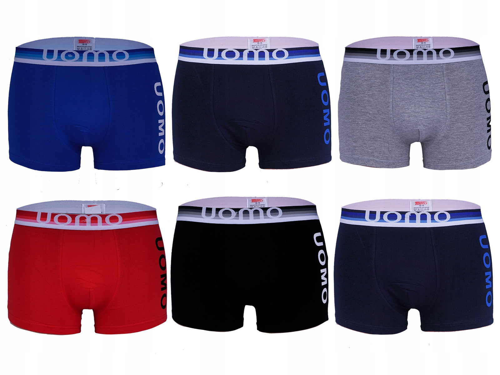 6x BOKSERKI CHŁOPIĘCE MAJTKI MŁODZIEŻOWE 122/134 Kolor wielokolorowy