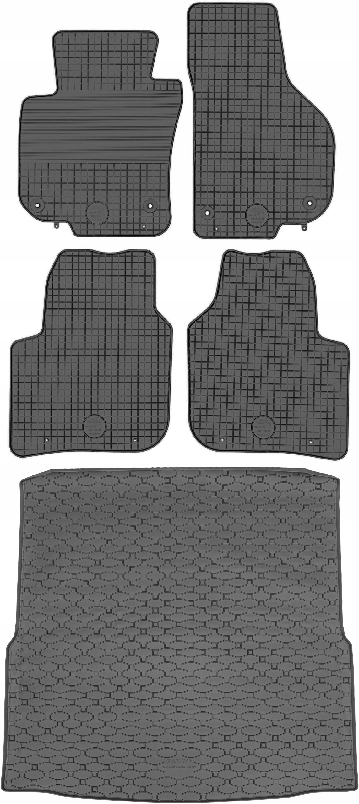 Škoda SuperB II Kombi 2009-2015 Sada Koberce batožinový priestor
