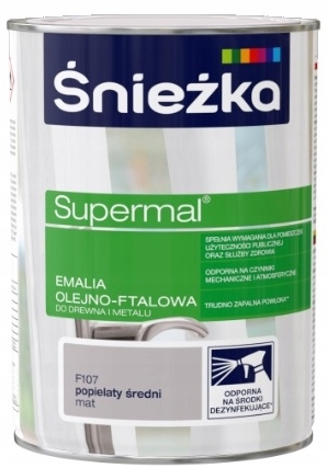 

Supermal Emalia Popielaty Średni Mat 0,8L