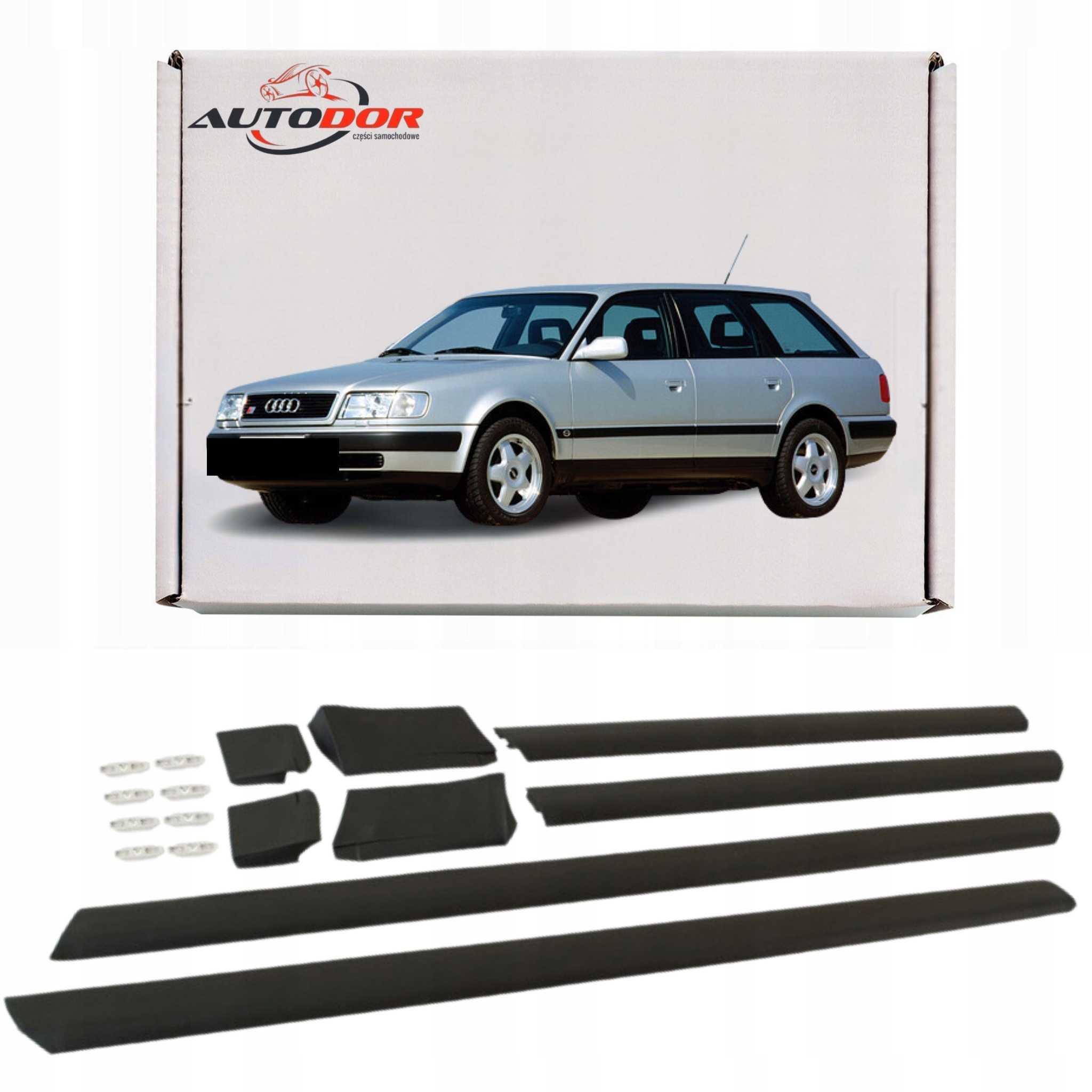 Audi 100 C4 A6 1991-97 Ozdobné Lišty Dveří Spodní Boční Pravé Levé Sponky