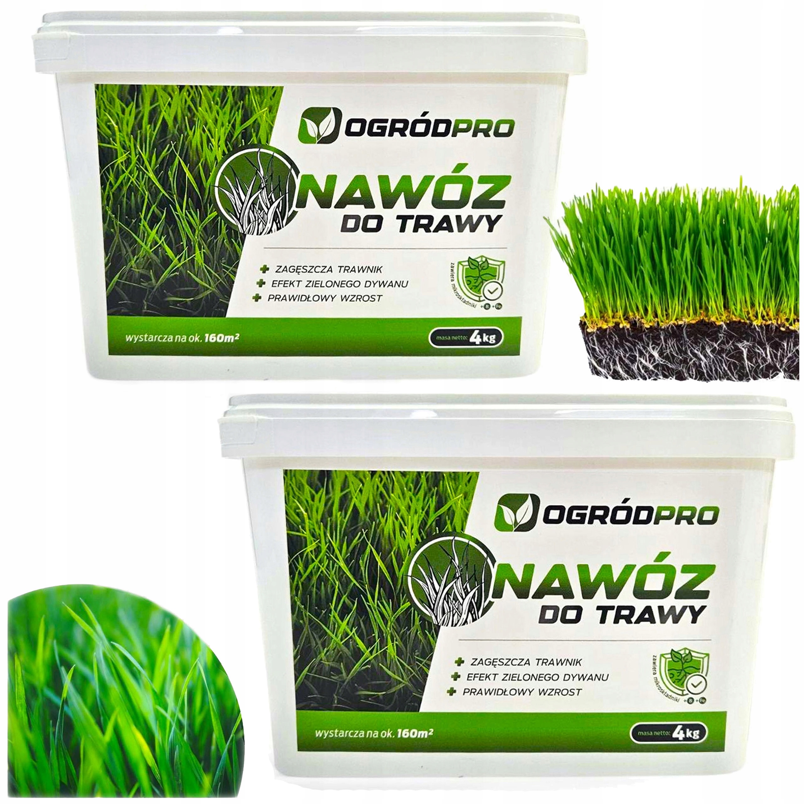 Nawóz Do Trawników Trawy Zagęszczający Wiosenny Szybki Efekt Gęsta Darń 8KG