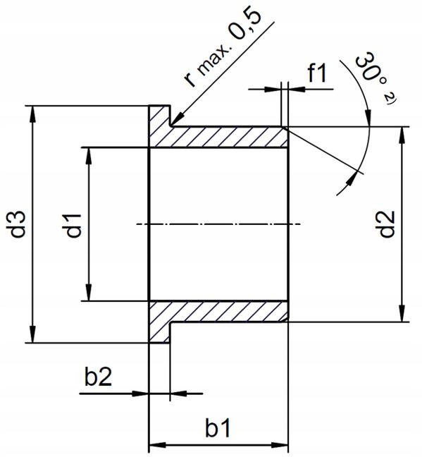 Tuleja ślizgowa z kołnierzem GFM-0506-06 Marka IGUS
