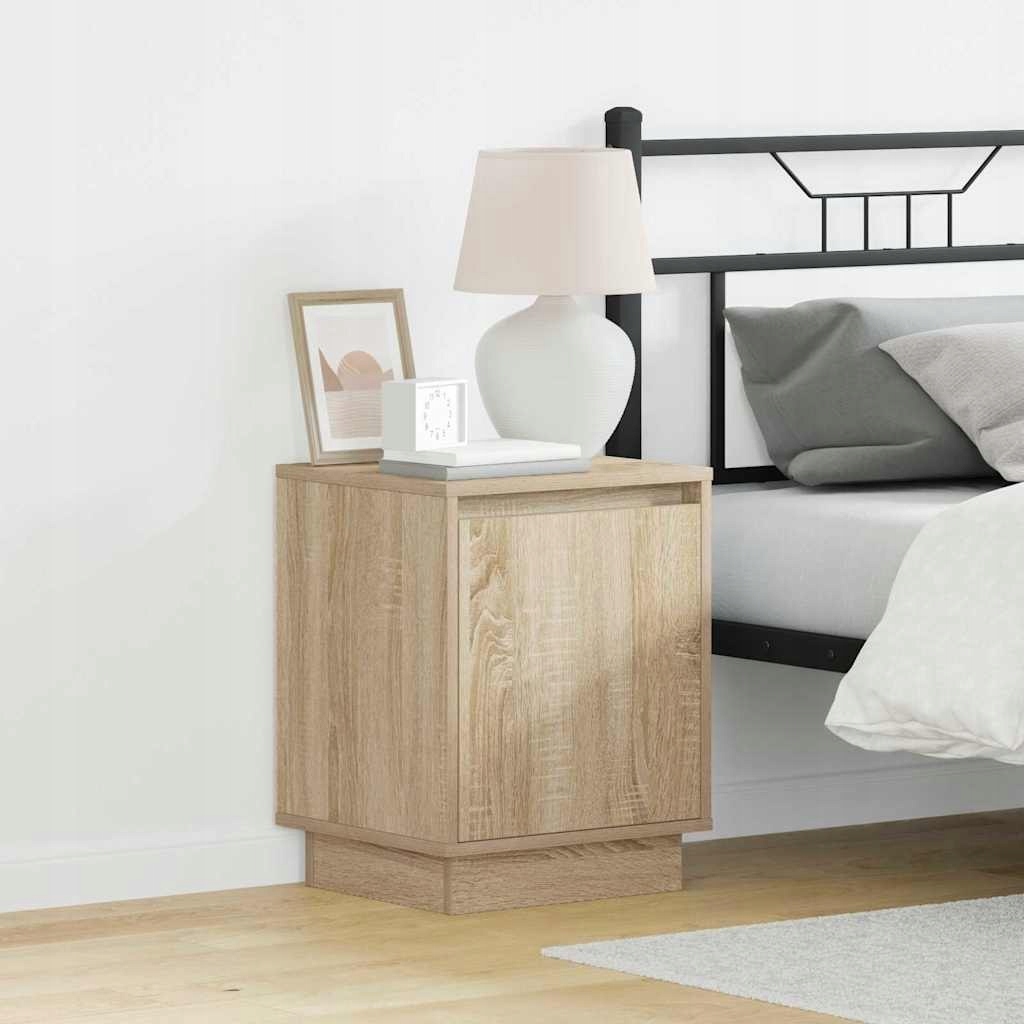 Nočné stolíky s Led osvetlením 2 ks dub Sonoma 39x34,5x50 cm