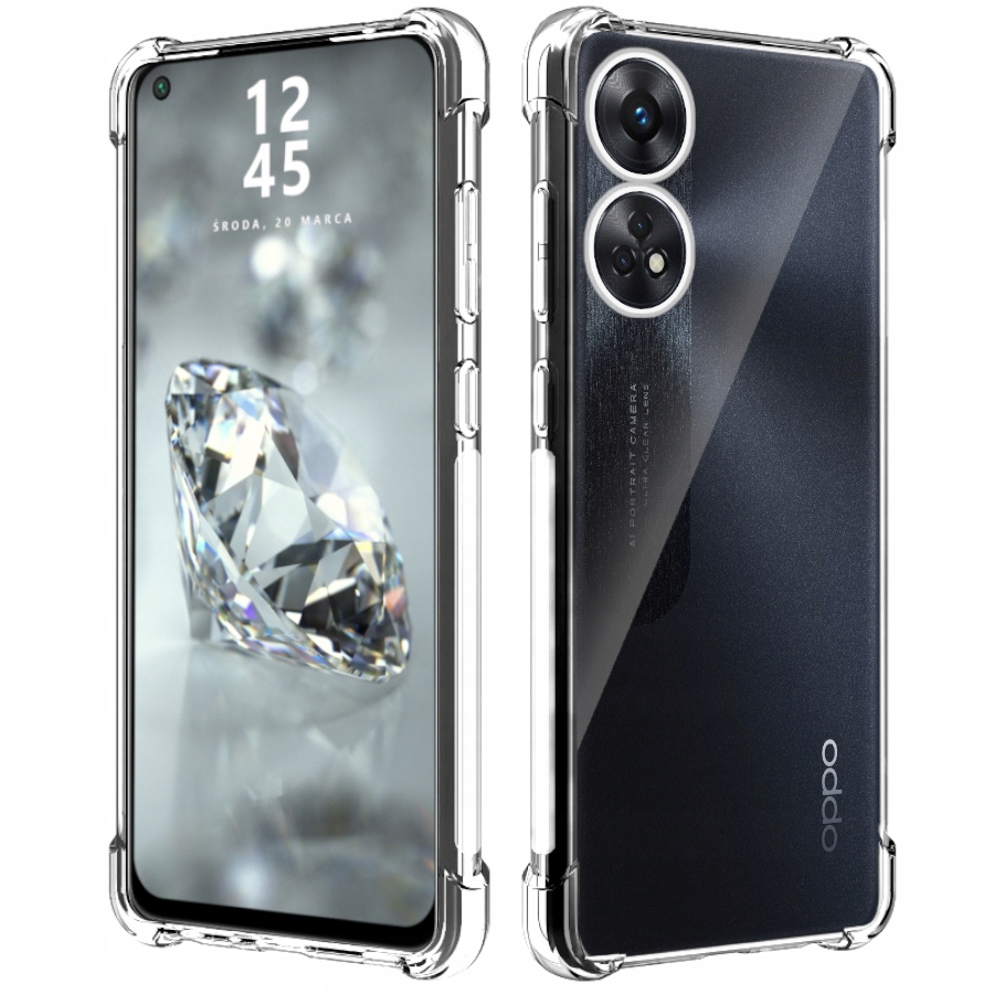 

Etui Do Oppo Reno 8T Pancerne Przeźroczyste Case