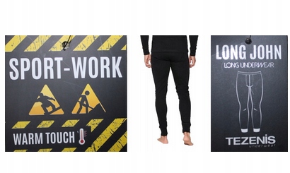 TEZENIS legginsy funkcyjne/KALESONY SPORT-WORK M