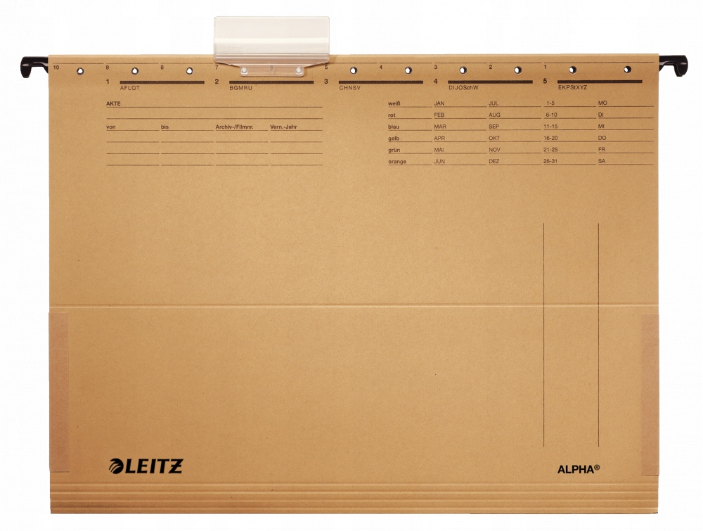 

Teczka zawieszkowa kartonowa Leitz Alpha A4 brąz