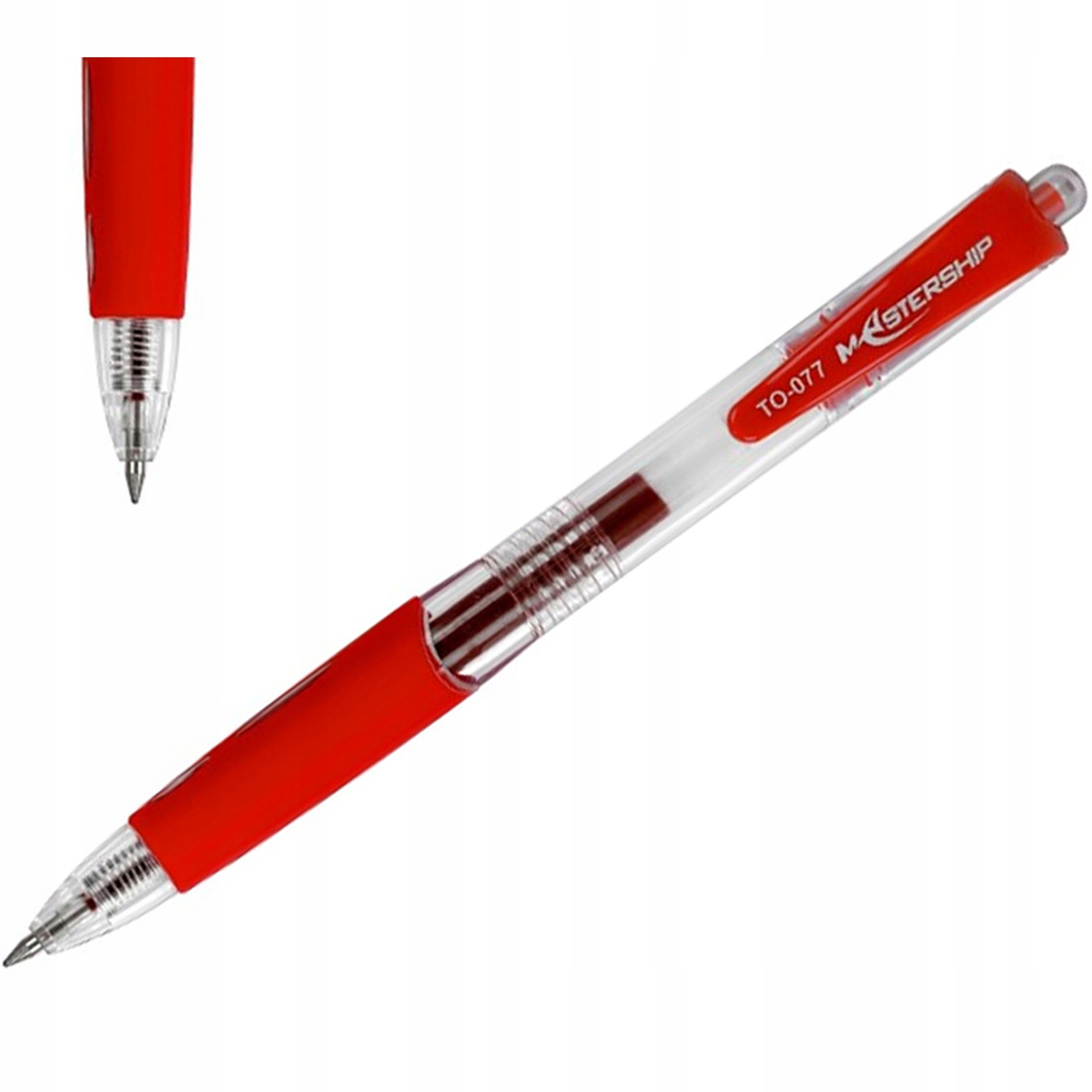 DŁUGOPIS ŻELOWY AUTOMATYCZNY CZERWONY MASTERSHIP TO-077 TOMA
