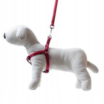 Levně Vodítko+šle Soft Style Happet červené M 1.5cm