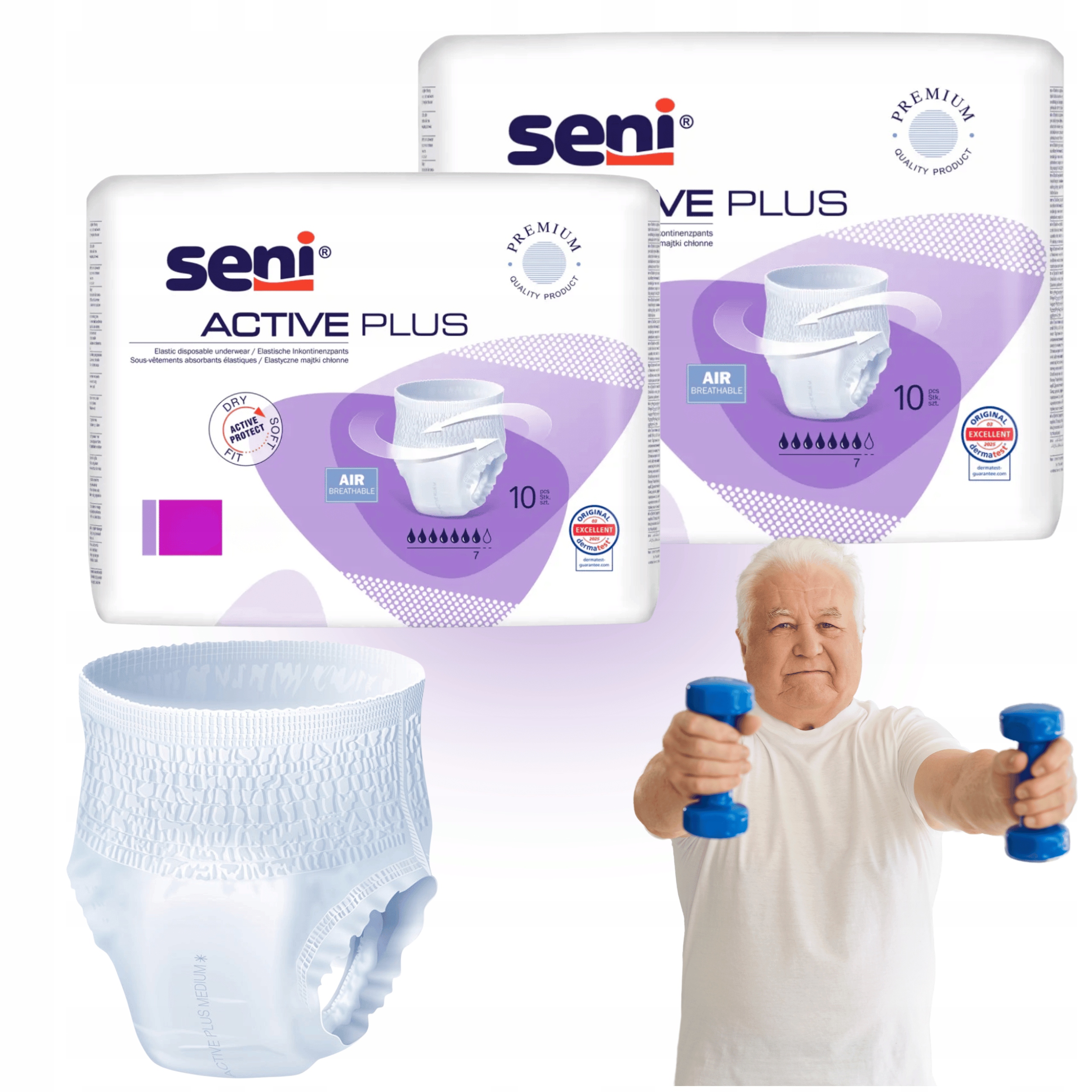 Pieluchomajtki Dla Dorosłych majtki chłonne Seni Active Plus XL 10szt