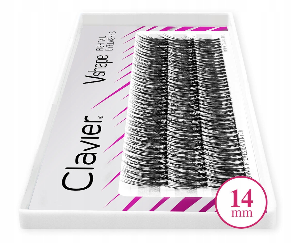 

Clavier Vshape Kępki Rzęsy Jedwabne Naturalne 14mm