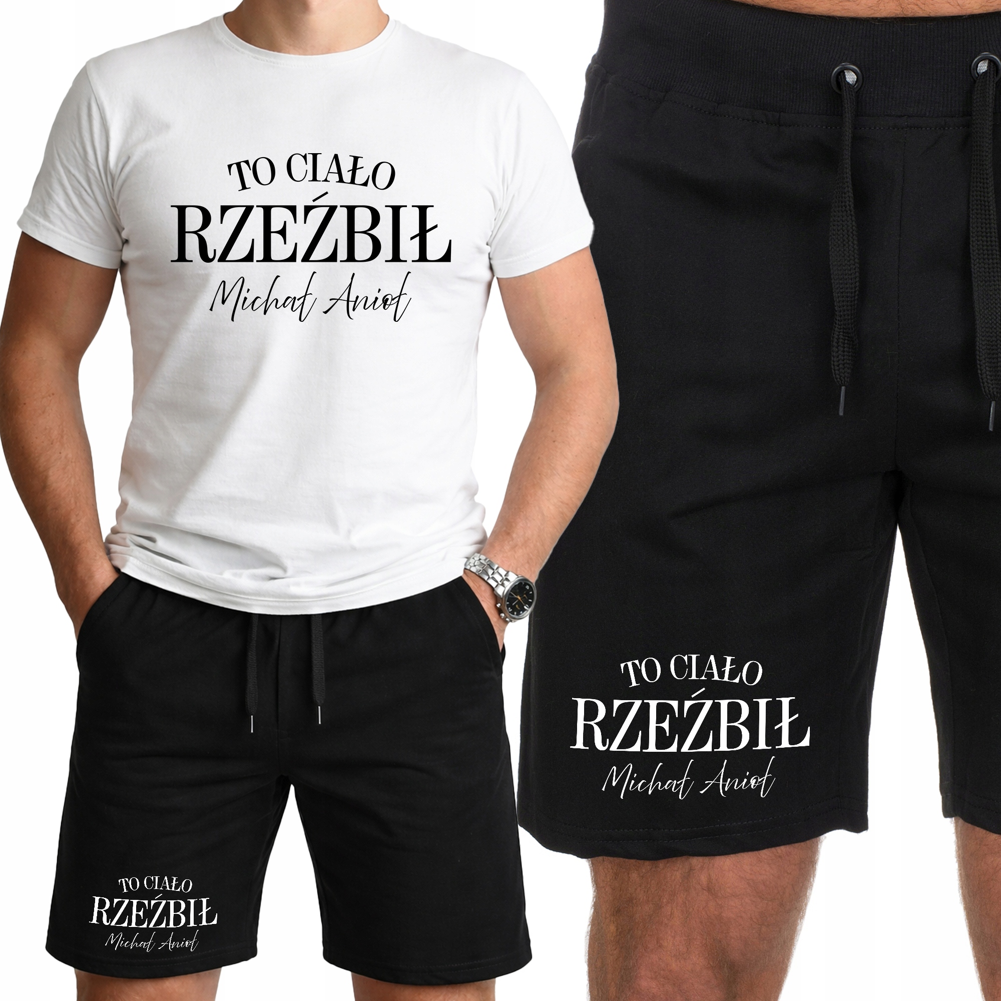 Pánský sportovní komplet na Trénink Toto tělo vyřezal Michelangelo velikost XL