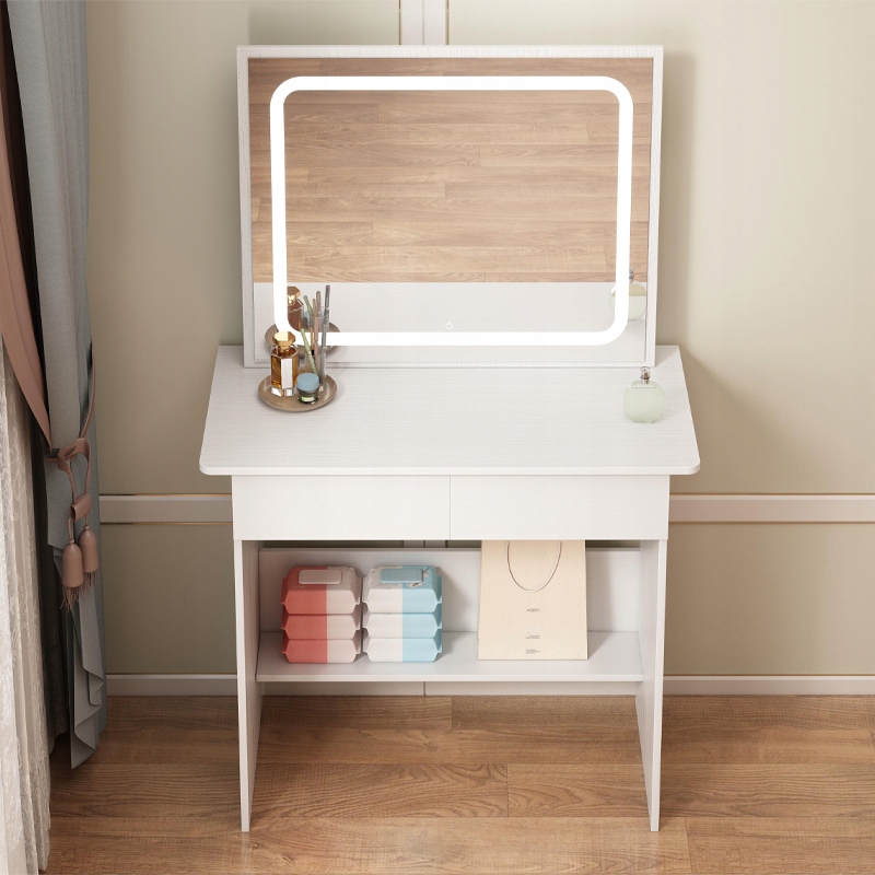 KOZMETIKAI SMINK FÉSÜLKÖDŐASZTAL LED TÜKÖRREL MODERN GLAMOUR 90 CM Bútor mélysége 45 cm