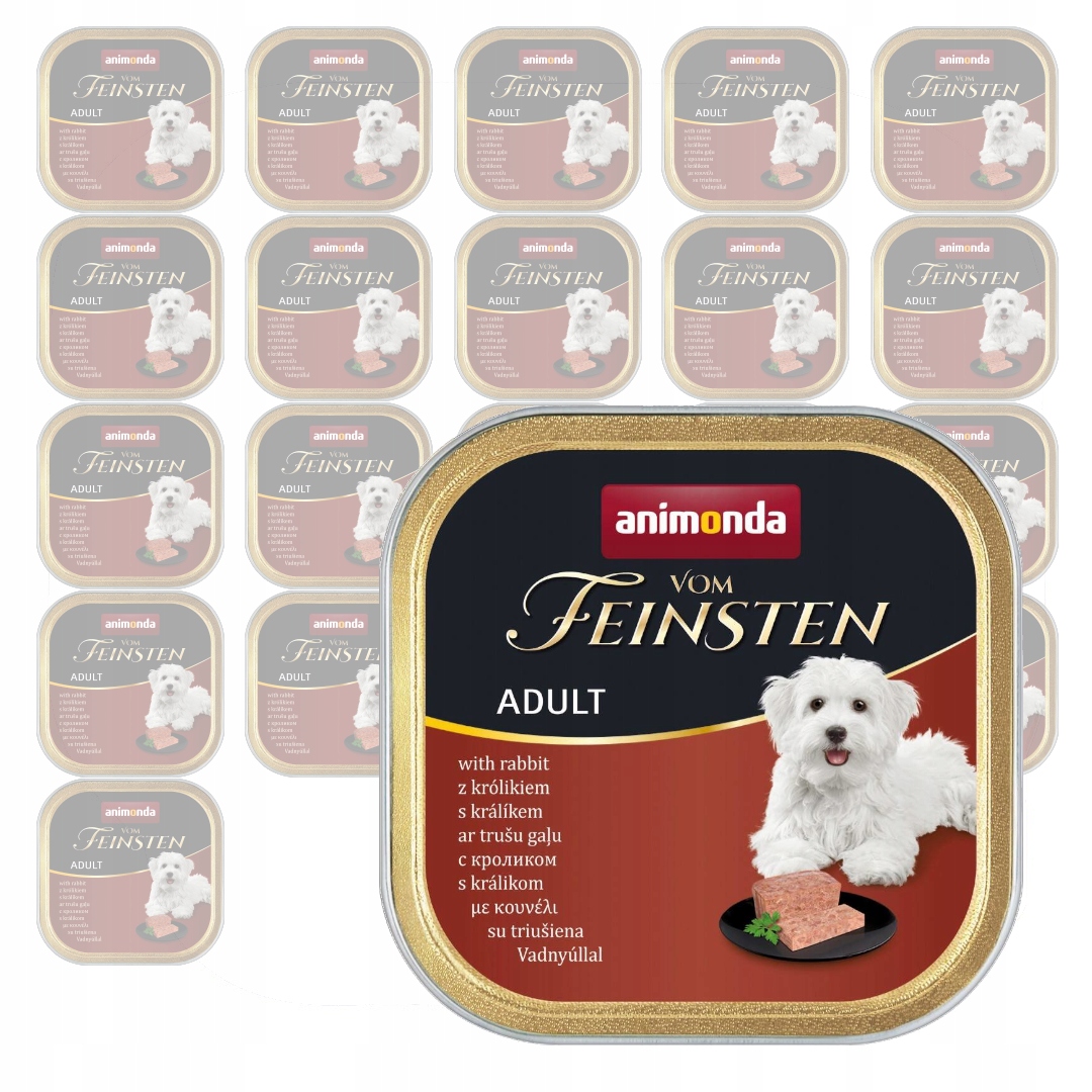 Animonda Vom Feinsten Adult Vlhké Krmivo pro psy 22x150 g s králíkem
