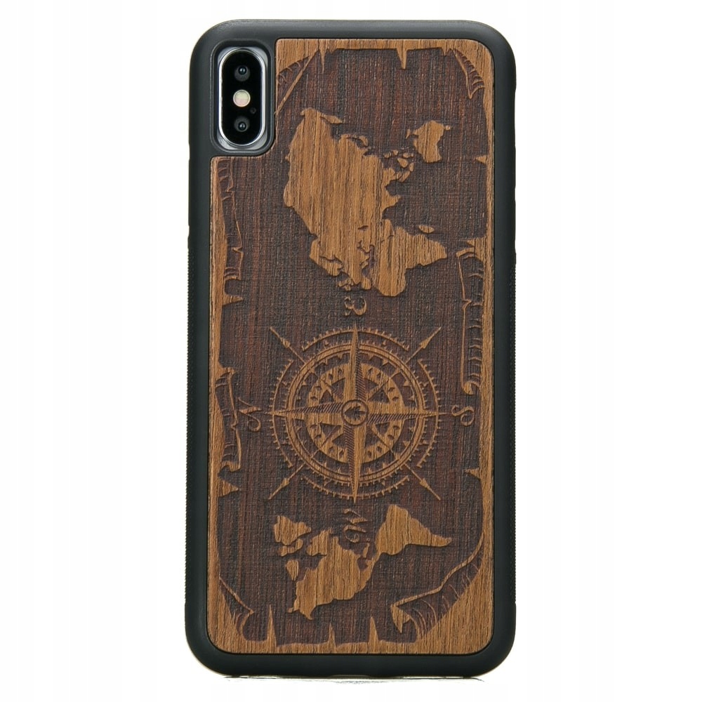 Pouzdro Bewood pro iPhone Xs Max Růže Větrů Merbau
