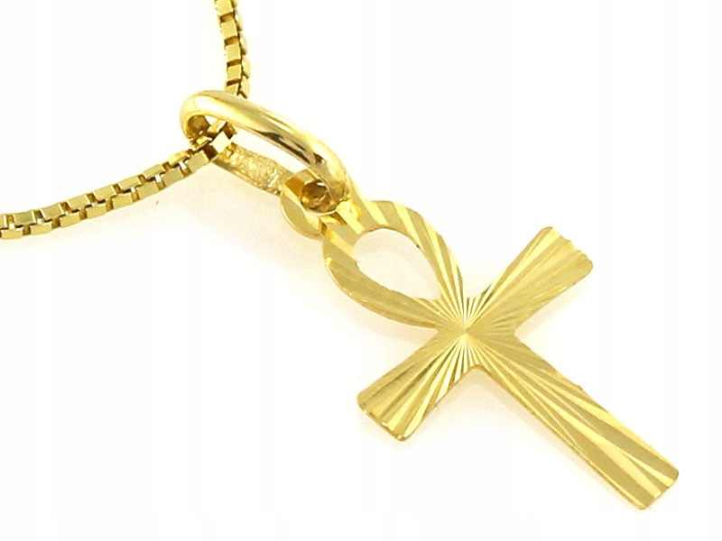 Zlatý křížek 585 Kříž diamantový Zářivý lesk bez Ježíše 0.31 g
