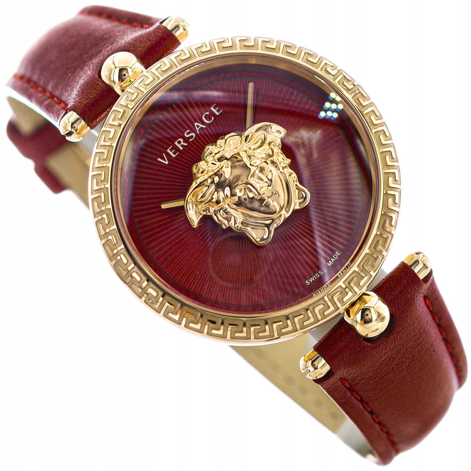 Dámské Hodinky Versace VECQ00418 Palazzo Červené S Elegantním Módním Řemínkem