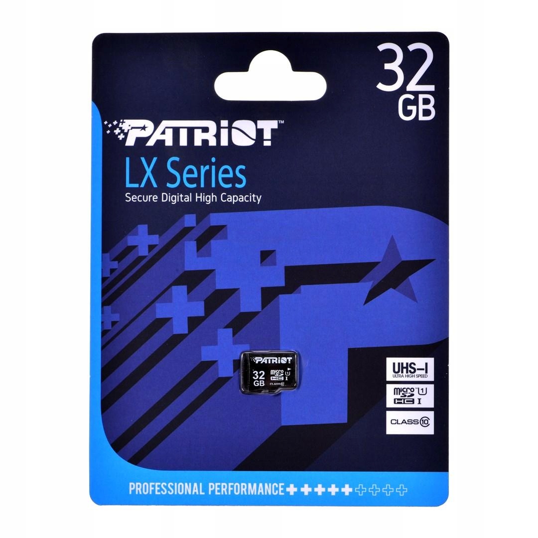 

Patriot LX Series microSDHC 32GB Class 10 Uhs-i
