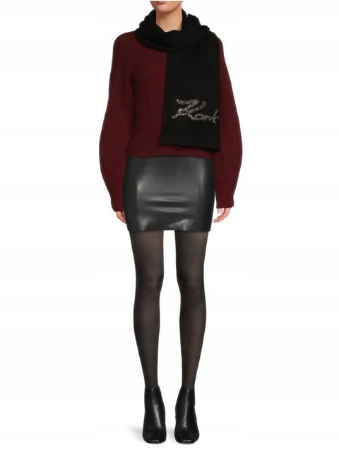 Karl Lagerfeld dámská šála Logo Graphic Scarf černá