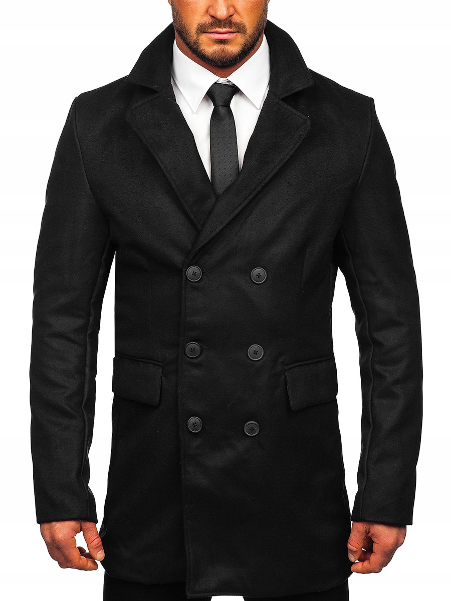 Pánský Zimní Kabát Černý 79B3-073 Denley_l