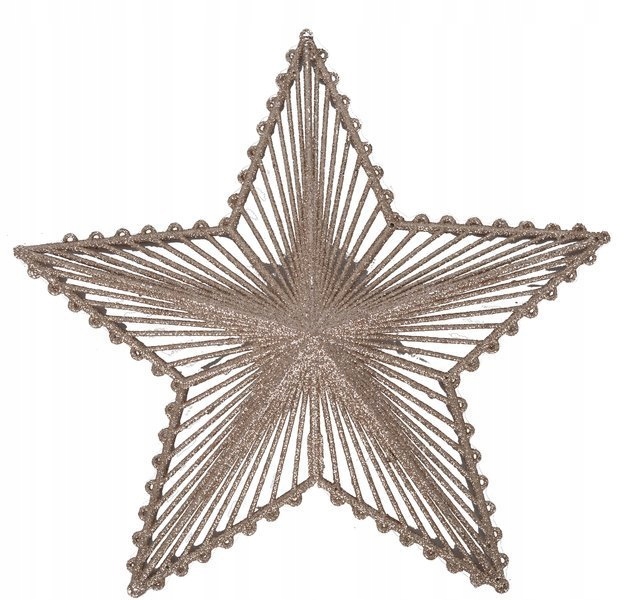

Zawieszka gwiazda złota szampańska ażurowa 31cm