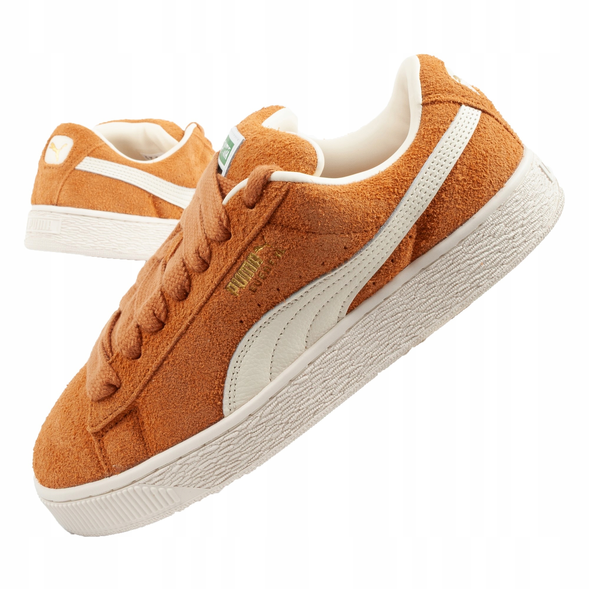 Pánské tenisky Puma Suede XL Hairy vel.45, módní hnědá kůže