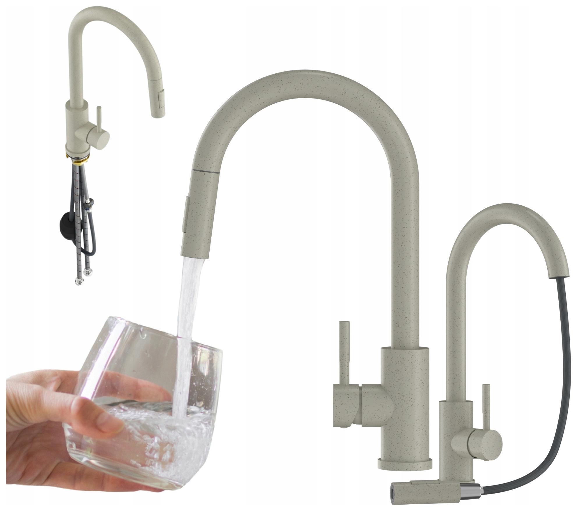 Kuchynská Batéria S Výsuvnou Hubicou Béžová, Oceľová Batéria Do Kuchyne Loseto