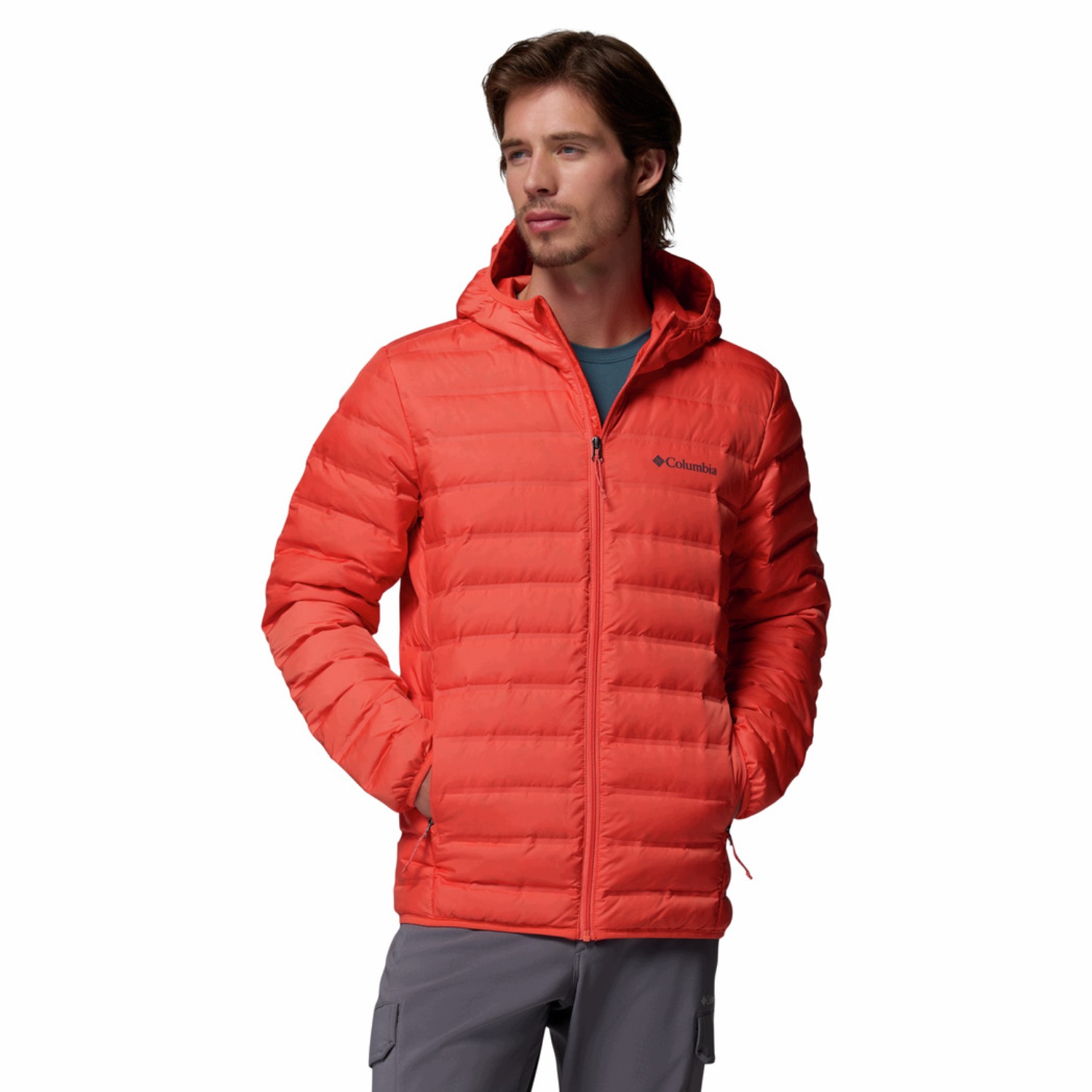 Męska kurtka puchowa Columbia Lake 22 II Down Hooded Jacket zing S