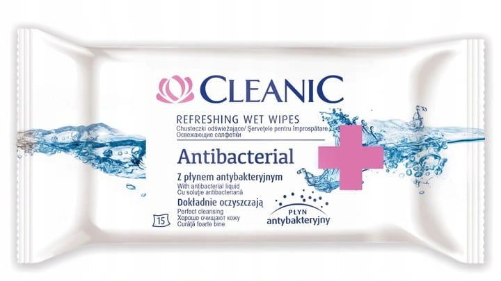 

Chusteczki odświeżające 15 szt Cleanic