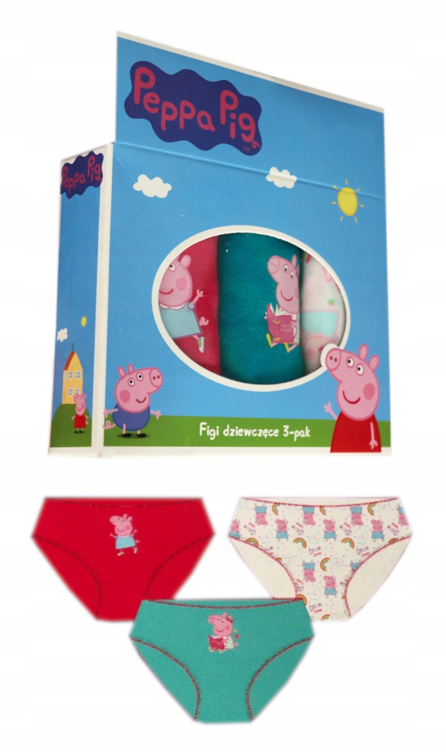 

Majteczki Figi dziewczęce Peppa r.104-110 3-PAK