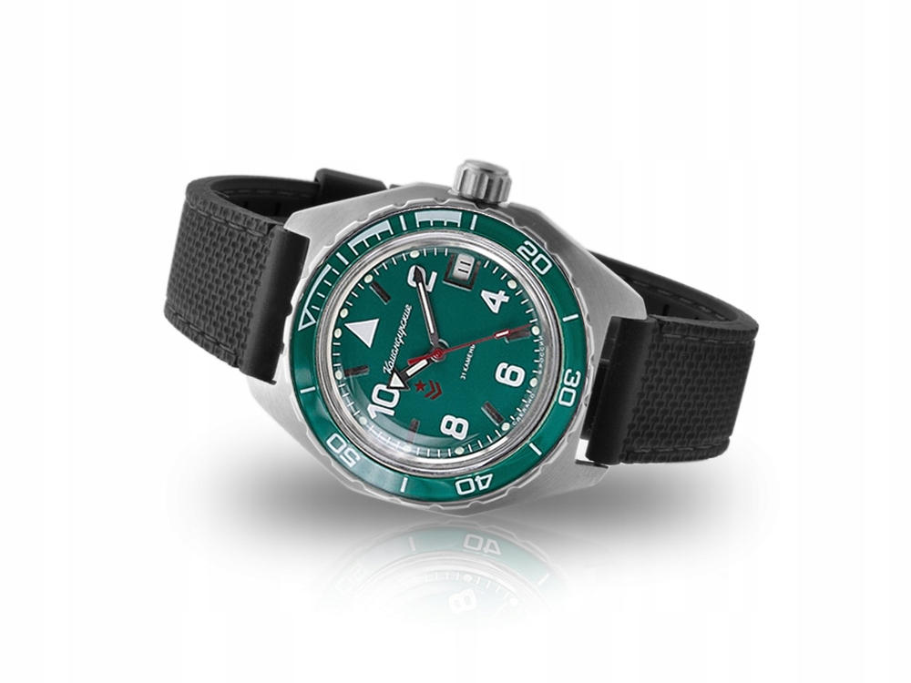Automat Zegarek Vostok Komandirskie Retro Green S