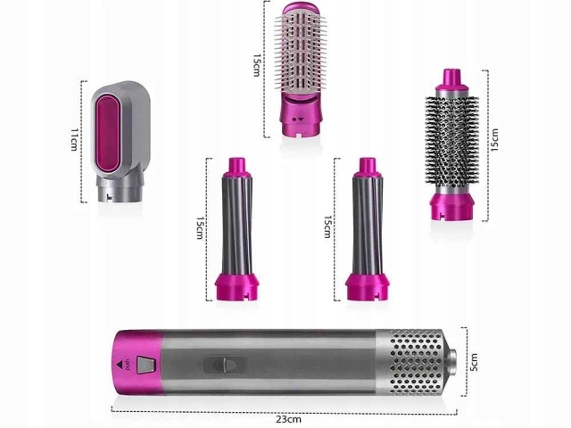 SUSZARKA PROSTOWNICA 5W1 LOKÓWKA ZESTAW DO STYLIZACJI I MODELOWANIA WŁOSÓW Waga produktu 0.15 kg