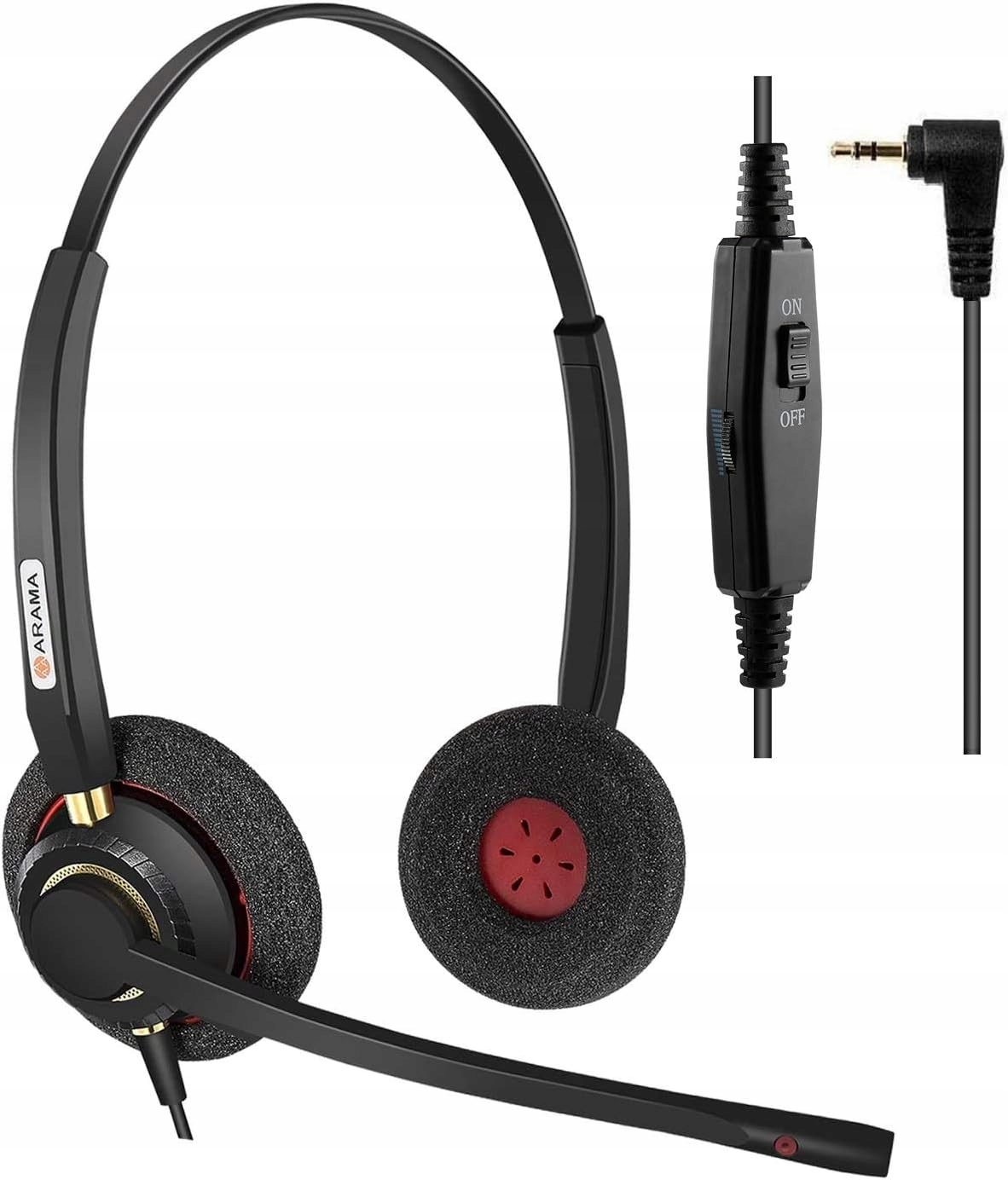 ZESTAW SŁUCHAWKOWY DO TELEFONU ARAMA Z MIKROFONEM A800d