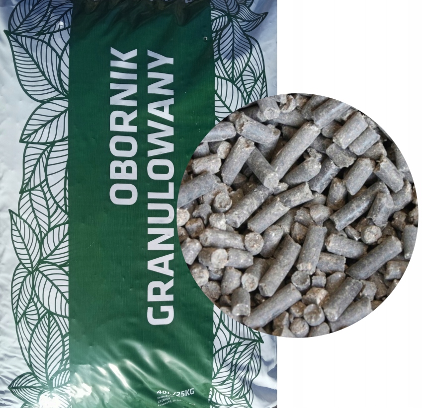 Nawóz Obornik Granulowany Bydlęcy 40L 25KG Plaster Drewna