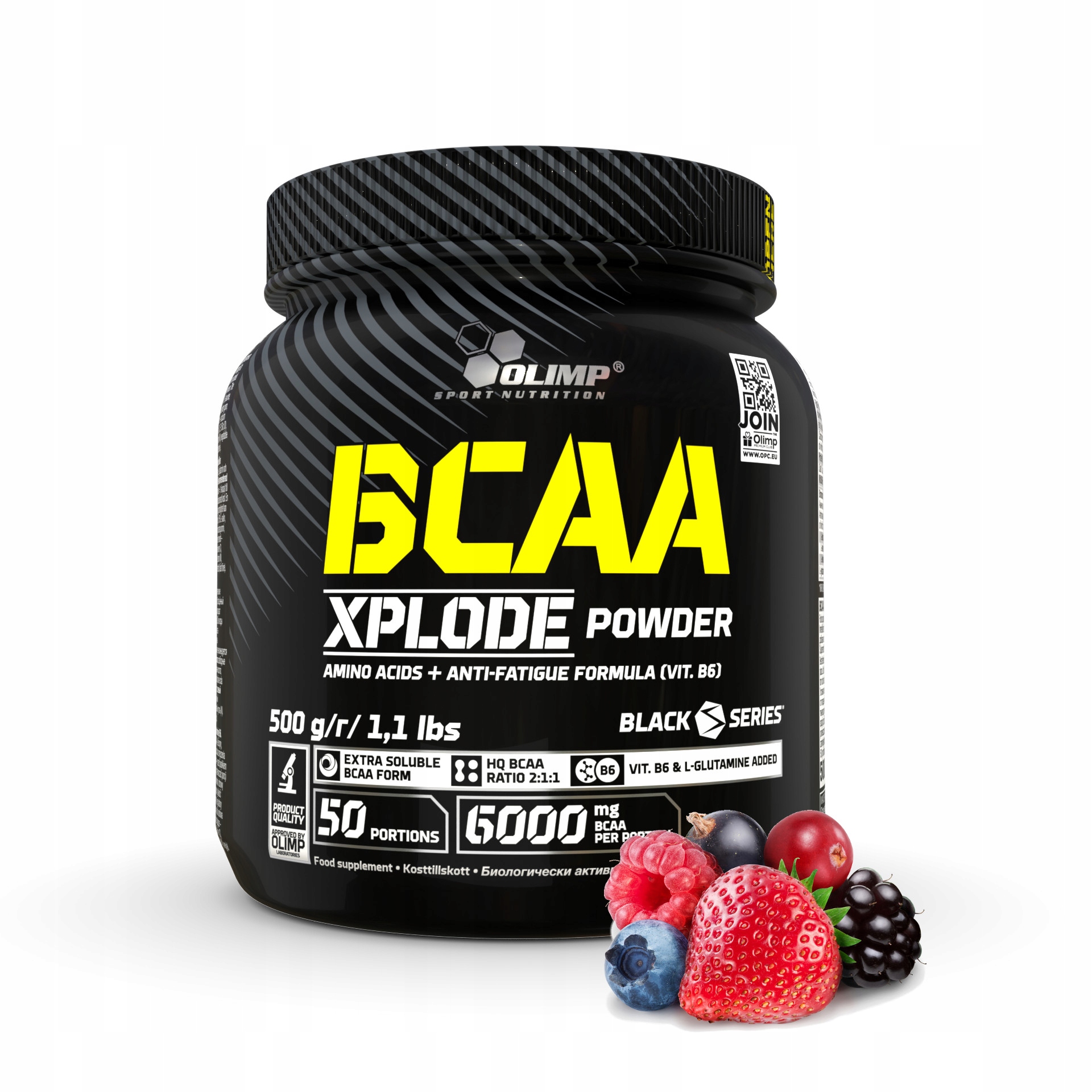 Olimp Bcaa Xplode 500 g Aminokyseliny L-glutamin Ovocný Punč