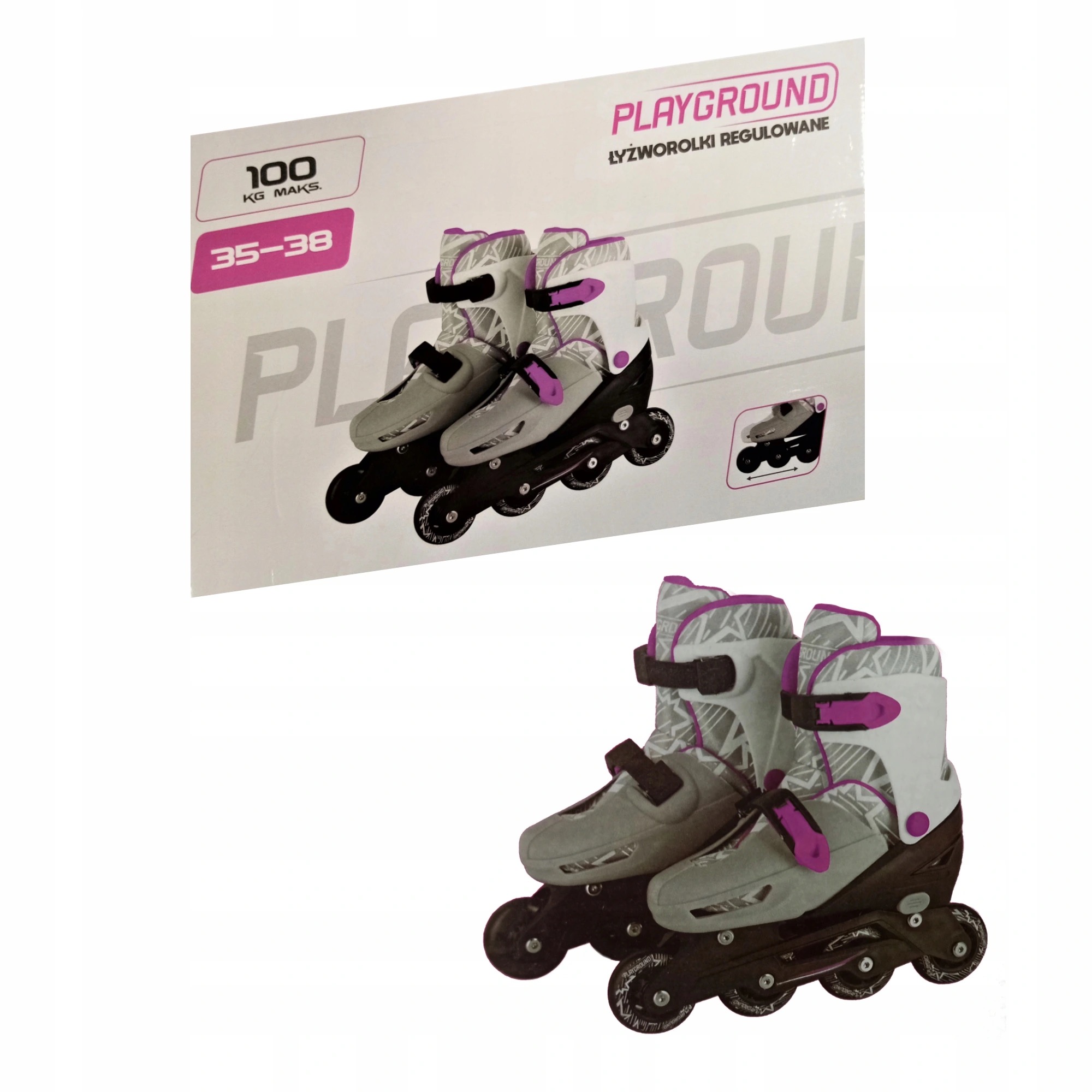 Łyżworolki Regulowane 35-38 Playground