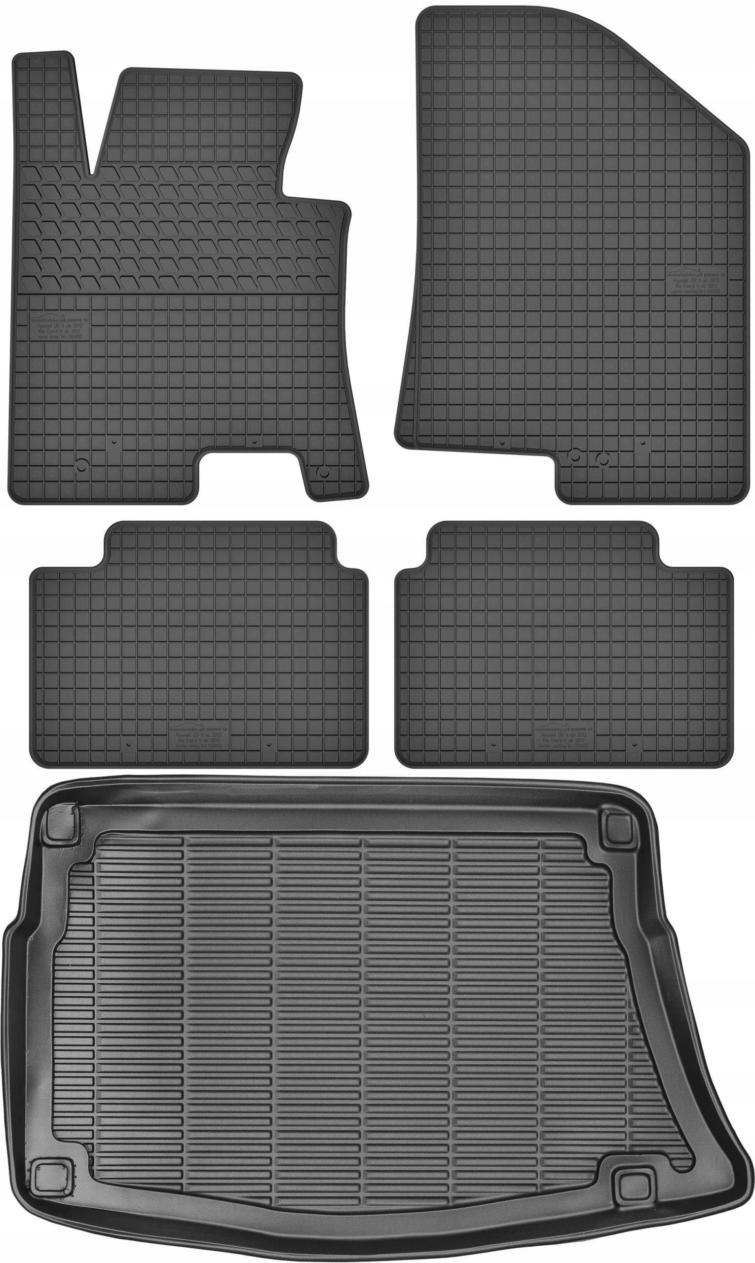 Hyundai i30 II Hatchback od roku 2012-2017 Sada Koberce batožinový priestor